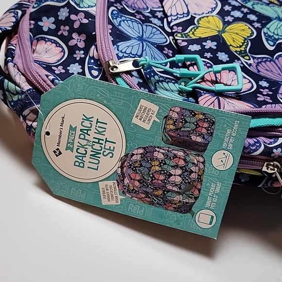 Butterflies Backpack and Lunch Kit Set - Picture 5 of 8